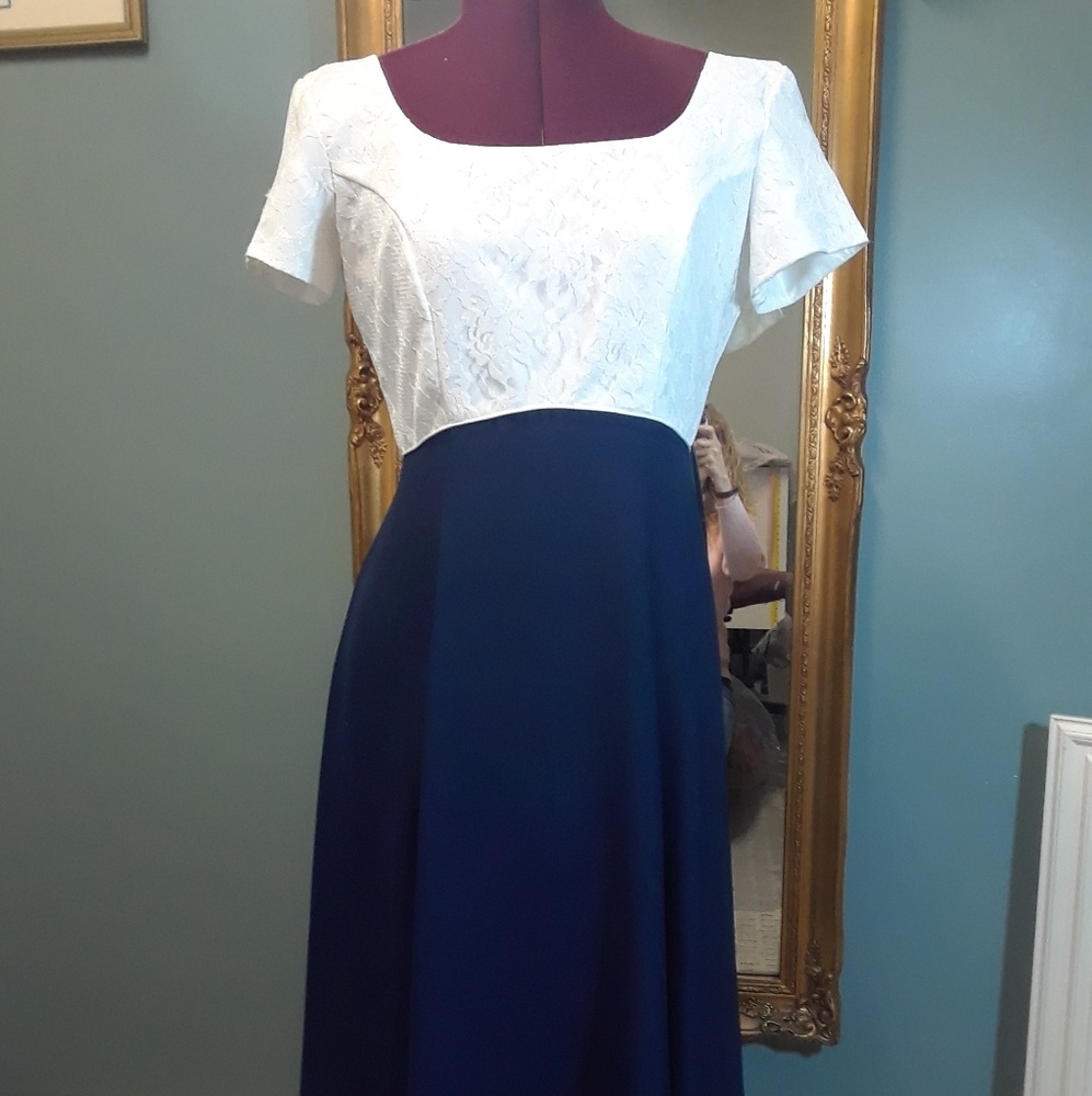 Vintage Blue and white dress